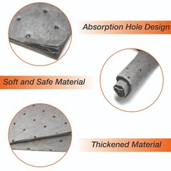 Heavyweight Universal Oil-Absorbing Pads (Grey) 10 inch x 13 inch – Pack of 100