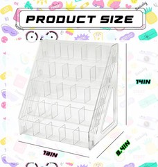 5-Tier Sticker Display Stand with 25 Pockets for Vendors and Craft Fairs