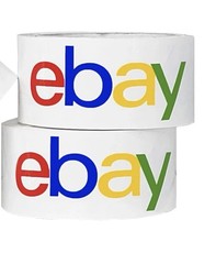 NEW 2 eBay Packaging Tape Rolls Color Logo 2″ x 75 yards *Free Shipping*