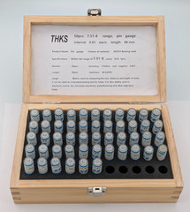 50pcs Metric Bearing Steel Pin Gage Set Precision Kit 0.001mm 7.51-8.000mm 50mm