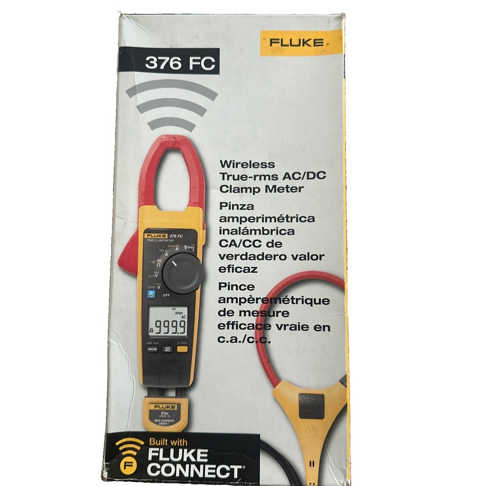 Fluke 376 FC 1000 Amp AC & DC True RMS Clamp Meter with iFlex Probe & Bluetooth