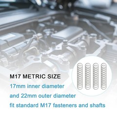 48 Pcs Stainless Steel Shim Washer Set M17x22mm – Metric Flat Shims 0.1-0.5mm Th