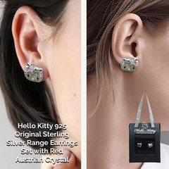 Hello Kitty 925 Sterling Silver Stud Earring-Jewelry with Pink Bow-Women’s Gift