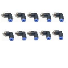 Pneumatic Male Elbow 4MM OD Tube x 10-32 UNF Push to Connect Fittings PL4-U10…