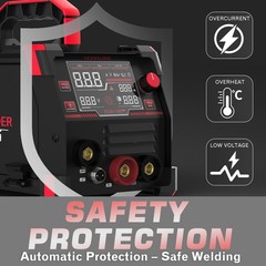 140A MIG Welder 110V, 3-in-1 Flux Core/Lift TIG/Stick, Large LED Display, IGBT