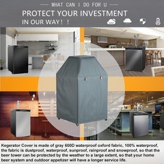 Kegerator Cover with 600D Waterproof Oxford Fabric for Protecting Outdoor or …