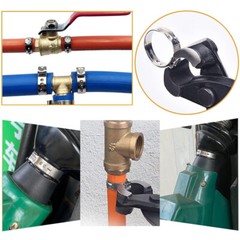 100/260Pc Stainless Steel Single Ear Car High Pressure Fuel Stepless Hose Clamps