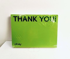 EBAY Thank You Cards Pack of 100 Cards in Red, Blue, Green, Yellow NEW & SEALED