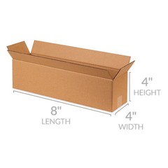 UOFFICE Long Corrugated Boxes 8″ x 4″ x 4″ (25 Pack) Shipping Box