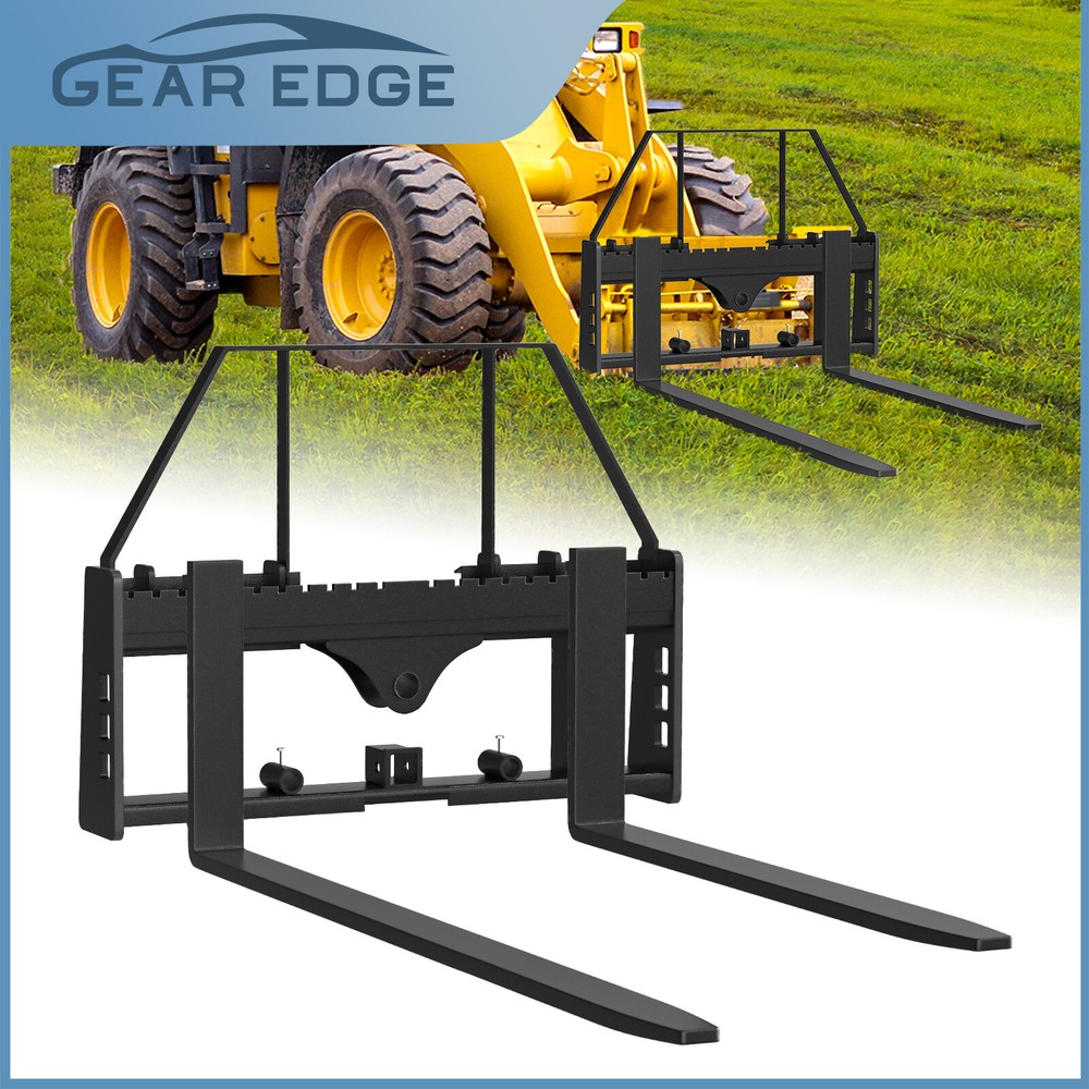 45″ Pallet Fork Frame W/ 42″ Fork Blades for Loaders Tractors Skid Steer 2500lbs
