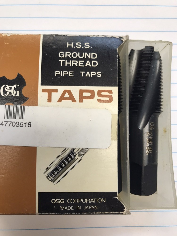 1 pc. 1/2-14 HS SPIRAL FLUTE NPT TAP S/O. OSG (loc stk)