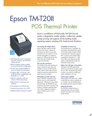 Epson TM-T20II Thermal POS Receipt Printer USB Ethernet Bluetooth 3.15 in