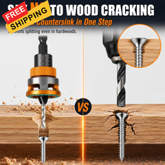 Countersink Drill Bit Set with Depth Stop 4PCS, HCS Four Blades 4 millimeters