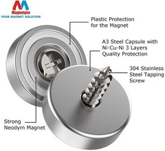 12 Neodymium Magnets 25LB with Steel Counterparts – 0.79″x0.28″ Quality