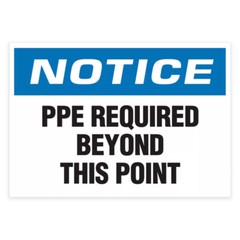 PPE Required Beyond This Point Decal Door Window Wall Sticker PPE Required