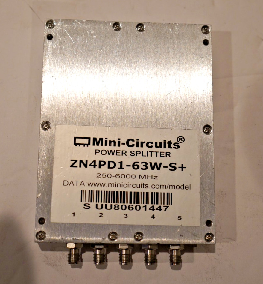 Mini-Circuits ZN1PD1-63W-S+ Power Splitter/Combiner 4 Way-0° 50Ω 250 to 6000 MHz