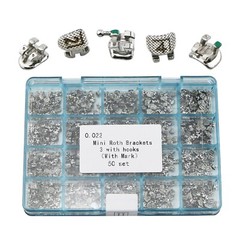 US Dental Ortho Braces Metal/Ceramic Roth/MBT Brackets 018/022 Slot Hooks 345/3