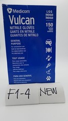 Medicom Vulcan Nitrile Disposable Gloves 150-pcs Large Durable Latex-Free Blue