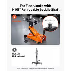 Transmission Jack Adapter, 1100 lbs. / 0.5 Ton Load Capacity Automotive Transmis