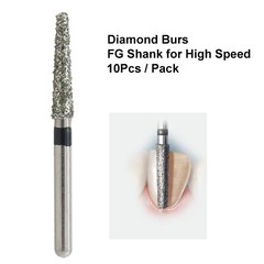 Dental Diamond Bur FG Round End Taper Football Flame Pear Coarse Fine High Speed