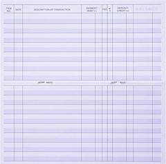 24 PCS Check Registers for Personal Checkbook, Easy to Read Checkbook Register