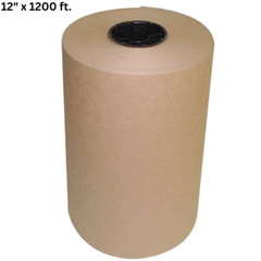 12″ x 1200 ft Brown Kraft Paper 30 lb Basis Weight Roll Packaging Shipping
