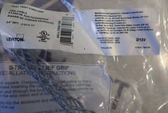 1 NEW – Leviton Dust Tight Cord Grip 003-L7504 3/4″ NPT-0.52-0.73″ from bulk