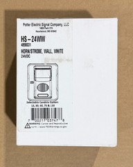 POTTER HS-24WW #4890031 Wall Mount Horn Strobe WHITE New in box!!! (5 Available)