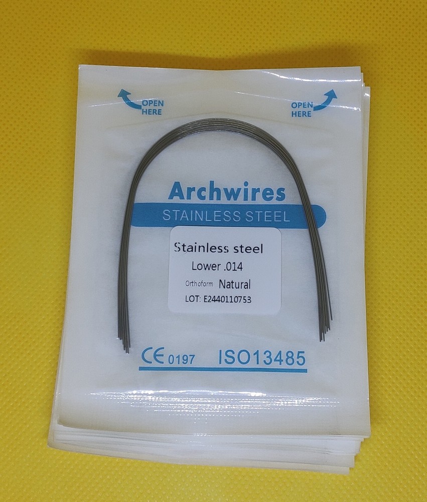 100Pcs Dental Orthodontic Stainless Steel Arch Wires Round Natural Form 10Packs