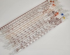 Lot of (16) VTG Mixed Corning Bellco Kimax Glass Volumetric Serological Pipettes