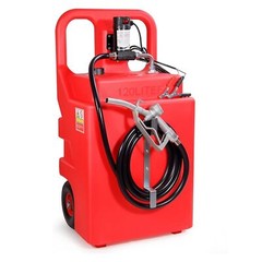 Heavy Duty Portable Fuel Tank w/ Top Handle 13ft Delivery Hose Oil Gun 32 Gallon