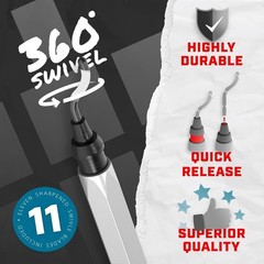 Heavy-Duty Deburring Tool for Metal, PVC & 3D Printed Edges – 11 Blades