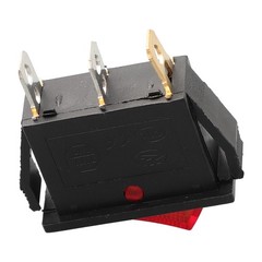 Rocker Switch AC 16A 250V Red/yellow/blue/green/black 3 Pins ABS/plastic