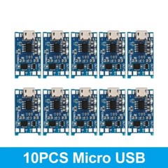 10PCS 5V Micro USB 1A 18650 Lithium Battery Charging Board Charger Module