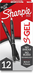 Sharpie S-Gel Gel Pens Bold Point 1.0 Mm Black Ink Gel Roller Ball Pen 12 Ct