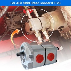 New PGP51088G3LP Two-Section Hydraulic Gear Pump for AGT Skid Steer Loader KTT23