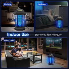 GOOTOP Bug Zapper Outdoor, Mosquito Zapper, 3 Prong Plug in Electric Fly Zapper