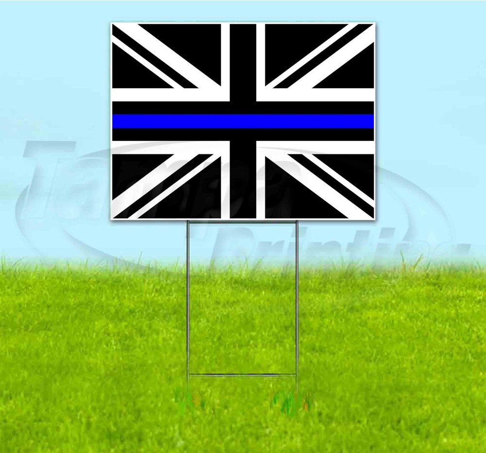 UNITED KINGDOM FLAG 18×24 Yard Sign WITH STAKE Corrugated Bandit USA BUSINESS