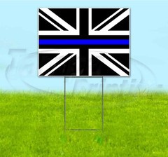UNITED KINGDOM FLAG 18×24 Yard Sign WITH STAKE Corrugated Bandit USA BUSINESS