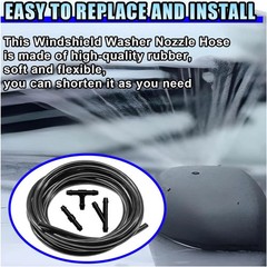 Car Windshield Washer Hose Kit, 4M/13Ft Rubber Washer Fluid Hose w Size: 31PCS