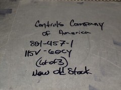 Controls Company Of America 801-457-1 115V 60Cy Solenoid Coil New (Lot of 3)