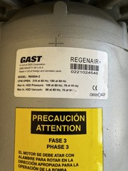 Gast Regenair R6350A-2 Regenerative Blower paired w/Baldor 5hp motor