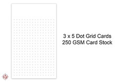 Dot Grid Vertical Index Cards, 250gsm, Heavy Stock, 3 x 5, White, 100 per Pack