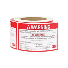 3M Firestop Identification Label, 3 in x 5 in, 250 labels/roll