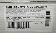 30 Pieces (15x2pk) Philips 422741 F40T12/NEUTRAL DX/ALTO 40W T12 48″ 3500K Lamp
