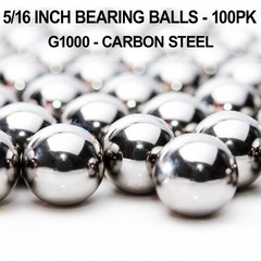 5/16 Inch Carbon Steel Bearing Balls – 100 pack – G1000 – 1015 Carbon Steel