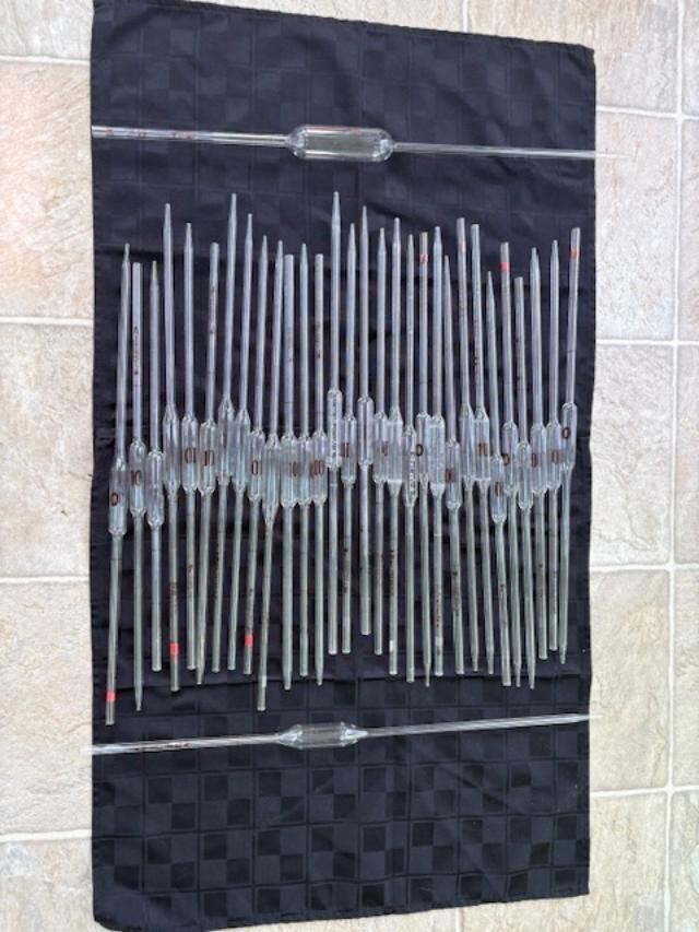 29 KIMAX, PYREX, FISHER Glass Class A 10mL Reusable Volumetric Pipette, pre own