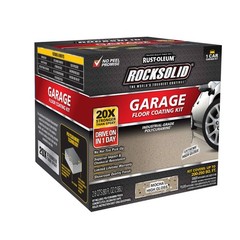 Rust Oleum Rocksolid Mocha Concrete Coating Kit Durable Garage Floor Finish