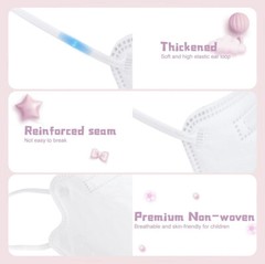 20/60 Pcs White KN95 Protective 5 Layer Face Mask BFE 95% Disposable Kids Masks