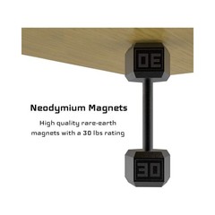 Gun Magnet Mounts 2-Pack with Screws Rubber Coated for Easy Installation Black